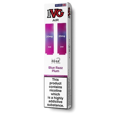 IVG Air Replacement Pods Pack of 10 - Wolfvapes.co.uk - Blue Razz Plum