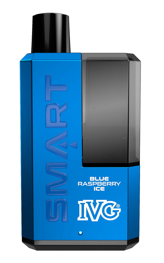 IVG SMART 5500 Puffs Disposable Vape (Box of 10) - Wolfvapes.co.uk-Blue Raspberry Ice