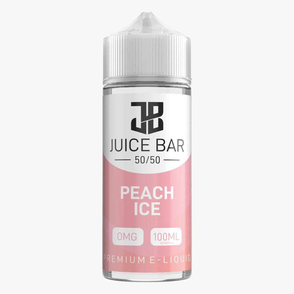 Juice Bar 100ml E liquid Shortfill - Wolfvapes.co.uk - Peach Ice