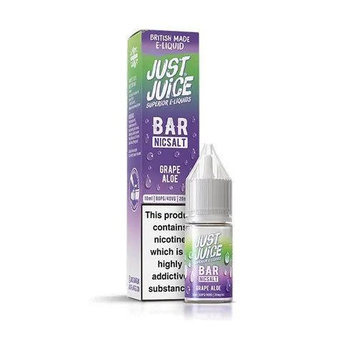 Just Juice Bar Nic Salt 10ml E-Liquid Box of 10 - Wolfvapes.co.uk-Grape Aloe