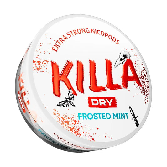 Killa Dry Nicotine Pouches - Frosted Mint - 9.6mg - Box of 10 - Wolfvapes.co.uk-