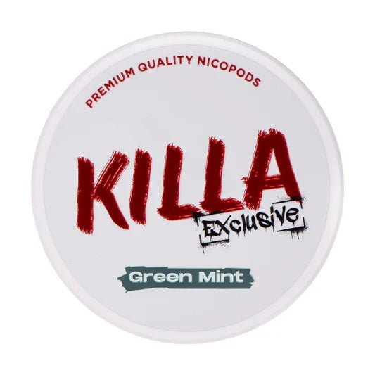 Killa Nicopods - Green Mint - 12.8mg - Box of 10 - Wolfvapes.co.uk - 