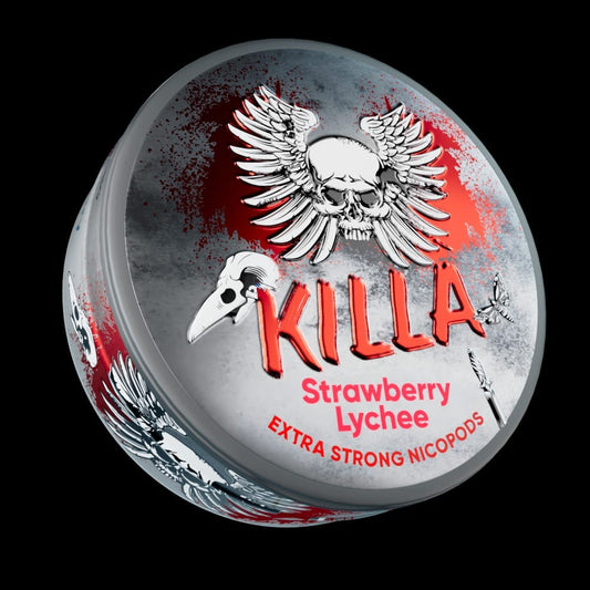 Killa Nicopods - Strawberry Lychee - 12.8mg - Box of 10 - Wolfvapes.co.uk - 