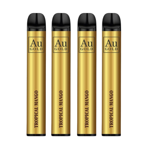 Kingston Au Gold 600 Puffs Disposable Vape Device (Box of 10) - Wolfvapes.co.uk - Tropical Mango