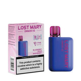 Lost Mary DM600 X2 Disposable Vape - Wolfvapes.co.uk - Blueberry Sour Raspberry