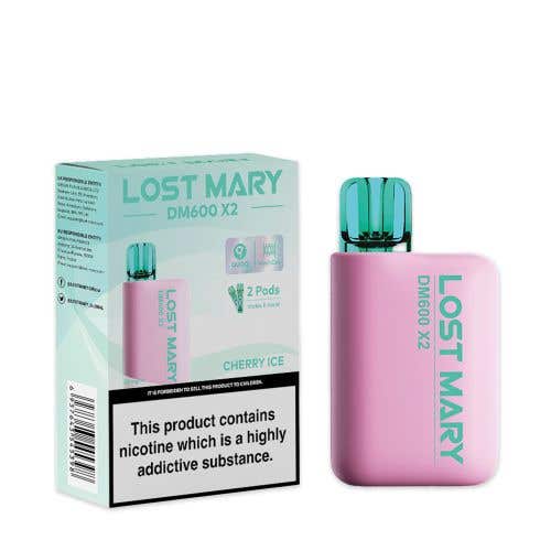 Lost Mary DM600 X2 Disposable Vape - Wolfvapes.co.uk - Cherry Ice