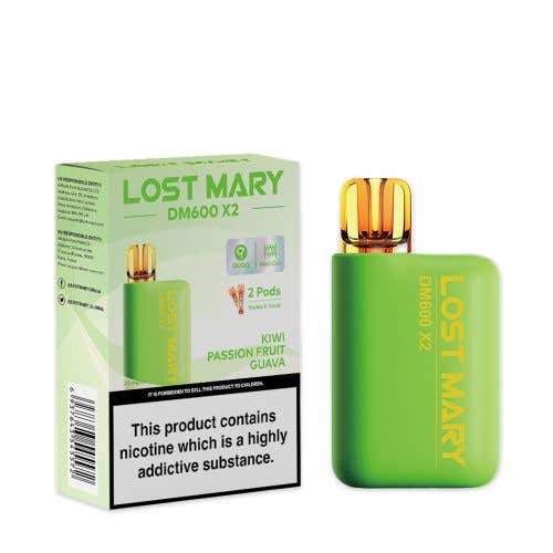 Lost Mary DM600 X2 Disposable Vape - Wolfvapes.co.uk - Kiwi Passion Fruit Guava