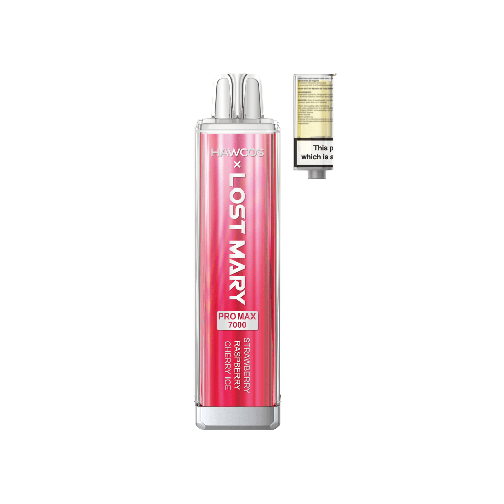 Lost Mary x Hawcos Pro Max 7000 Disposable Vape - Wolfvapes.co.uk - Strawberry Raspberry Cherry Ice