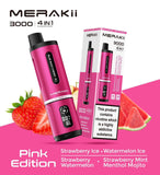 Merakii 3000 Puffs Disposable Vape 4 in 1 Pod Kit - Wolfvapes.co.uk - Pink Edition (4 in 1)