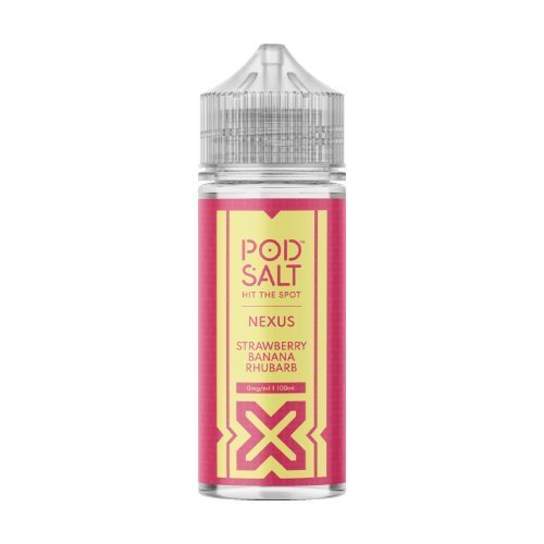 Pod Salt Nexus Shortfill 100ml E - Liquids - Wolfvapes.co.uk - Strawberry Banana Rhubarb