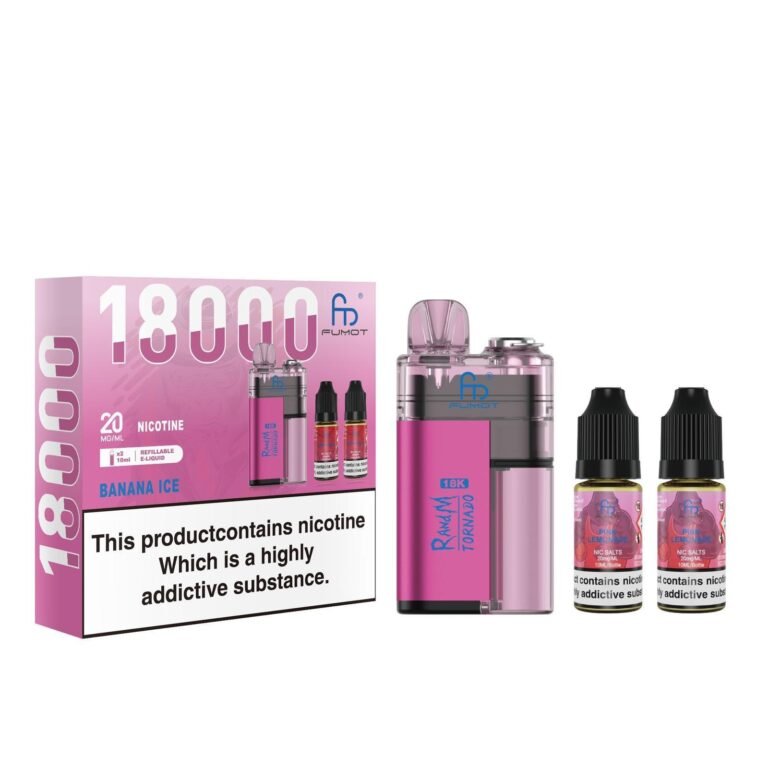 R and M Tornado 18000 Disposable Vape - Wolfvapes.co.uk - Banana Ice