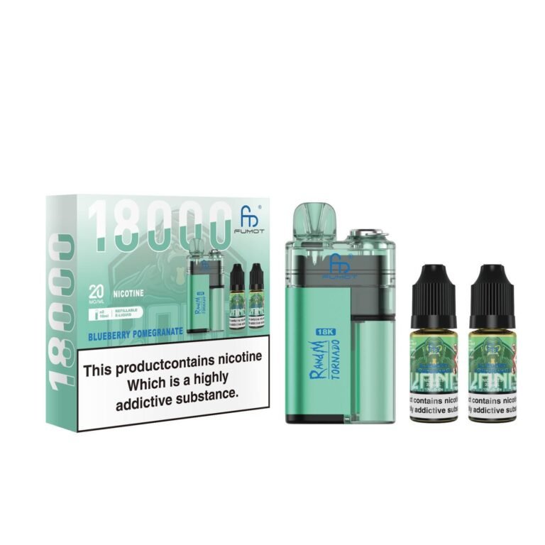 R and M Tornado 18000 Disposable Vape - Wolfvapes.co.uk - Blueberry Pomegranate