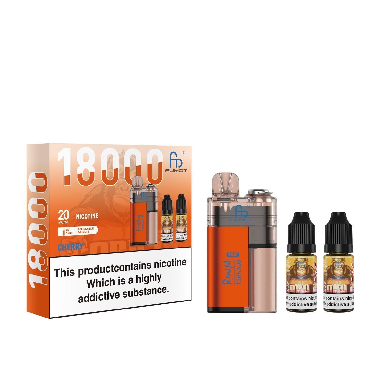 R and M Tornado 18000 Disposable Vape - Wolfvapes.co.uk - Cherry