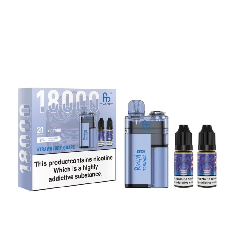 R and M Tornado 18000 Disposable Vape - Wolfvapes.co.uk - Strawberry Grape