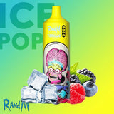 R and M Tornado 9000 Disposable Vape Puff Pod - Box of 10 - Wolfvapes.co.uk - Ice Pop