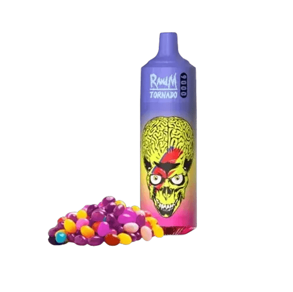 R and M Tornado 9000 Disposable Vape Puff Pod - Box of 10 - Wolfvapes.co.uk - Skittles