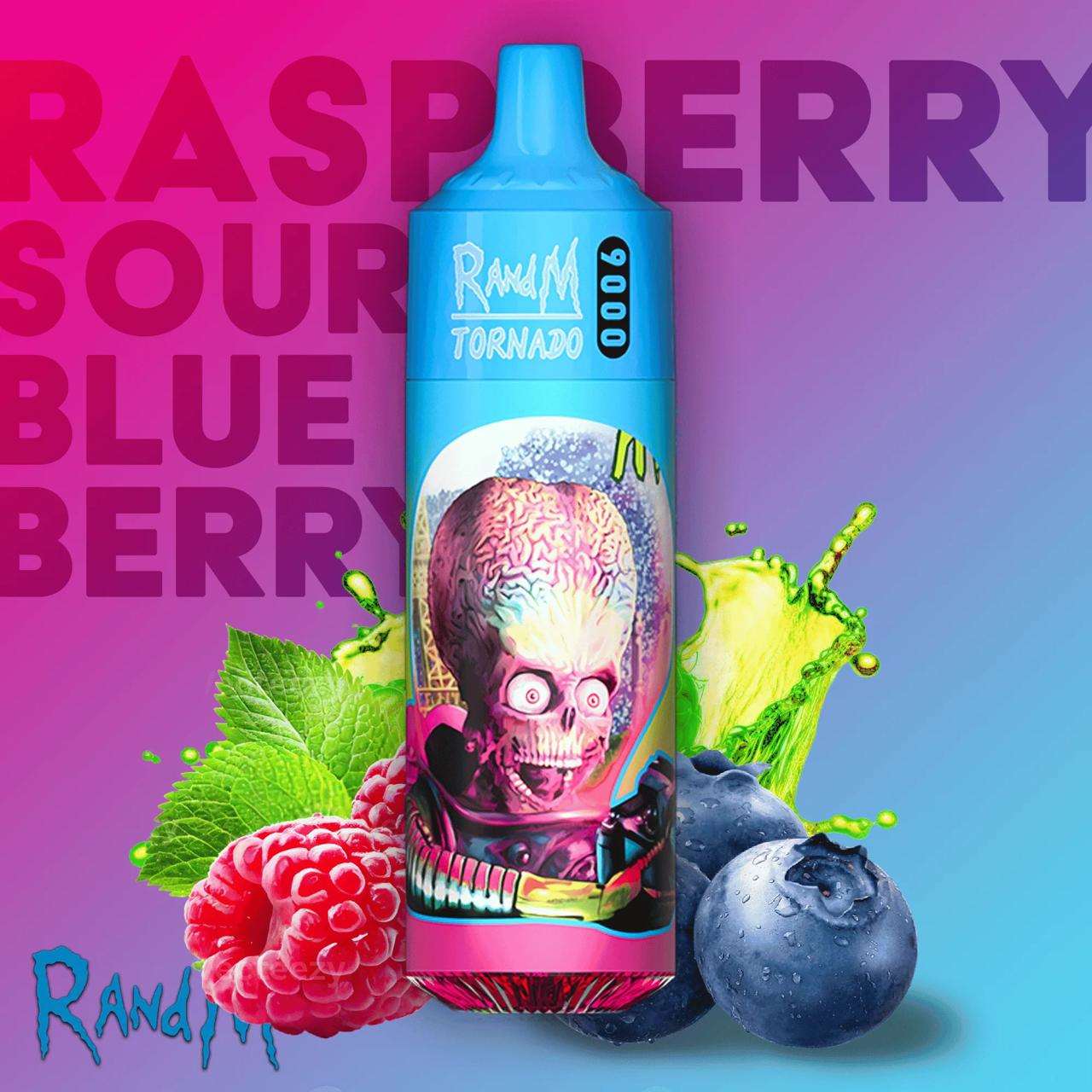 R and M Tornado 9000 Disposable Vape - Wolfvapes.co.uk - Blueberry Sour Raspberry