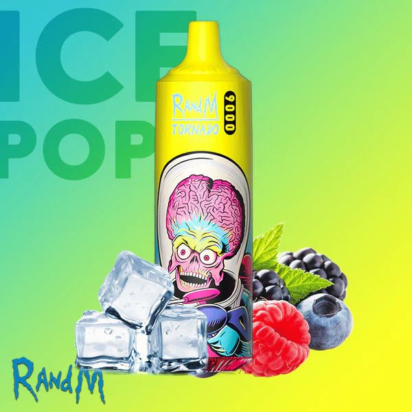 R and M Tornado 9000 Disposable Vape - Wolfvapes.co.uk - Ice Pop