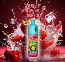 R and M Tornado 9000 Disposable Vape - Wolfvapes.co.uk - Strawberry Raspberry Cherry Ice