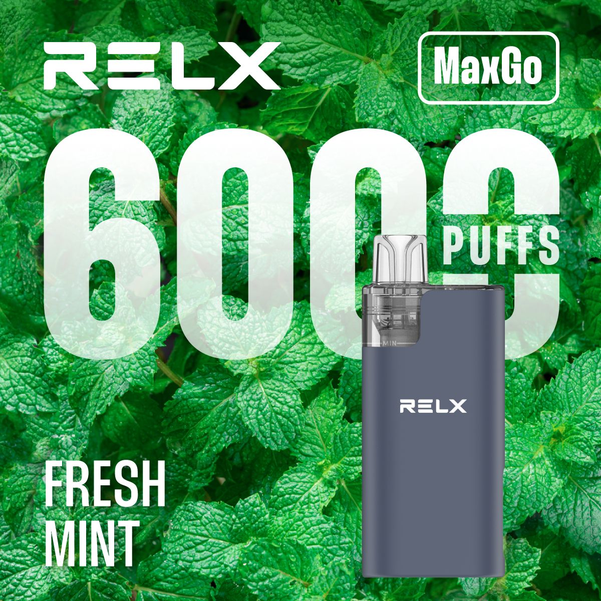 Relx Max Go 6000 Disposable Vape - Wolfvapes.co.uk - Fresh Mint