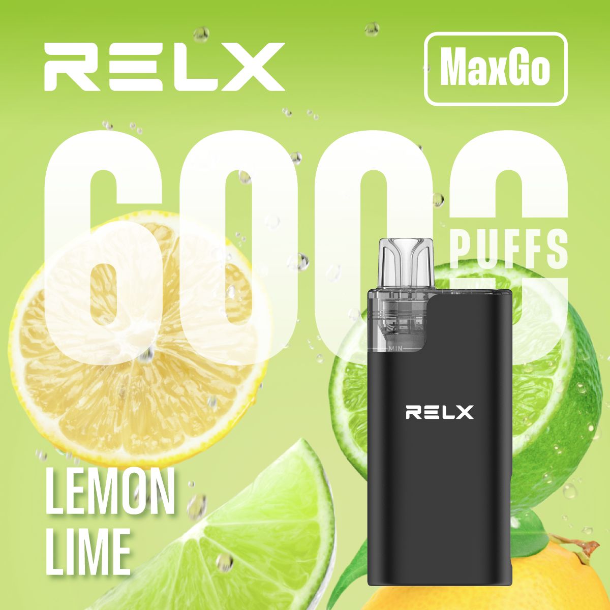 Relx Max Go 6000 Disposable Vape - Wolfvapes.co.uk - Lemon Lime