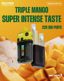 RELX Maxgo 22k Disposable Vape Box of 5 - Wolfvapes.co.uk - Triple Mango