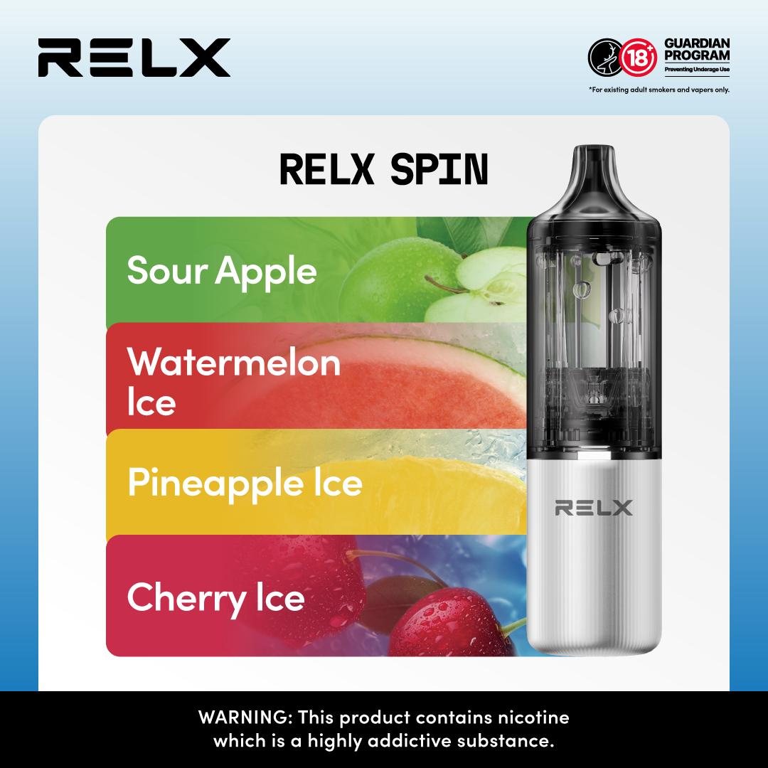 Relx Spin 4000 Puffs Disposable Vape Pod Kit - Wolfvapes.co.uk-Pineapple Ice