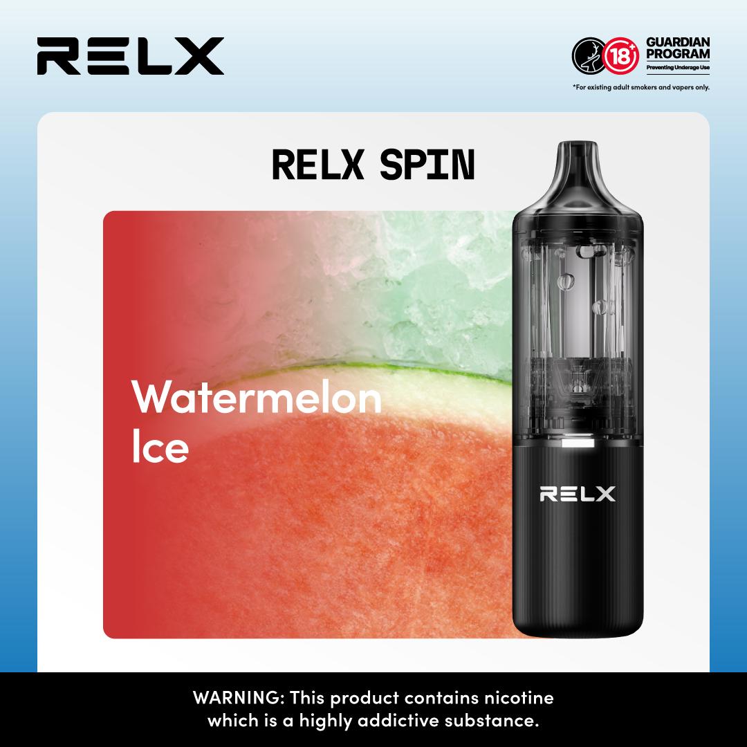 Relx Spin 4000 Puffs Disposable Vape Pod Kit - Wolfvapes.co.uk-Watermelon Ice