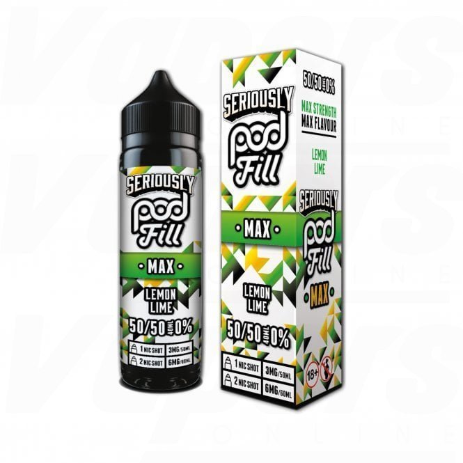 Seriously Pod Fill Max 50ml E - Liquid - Wolfvapes.co.uk - Lemon Lime