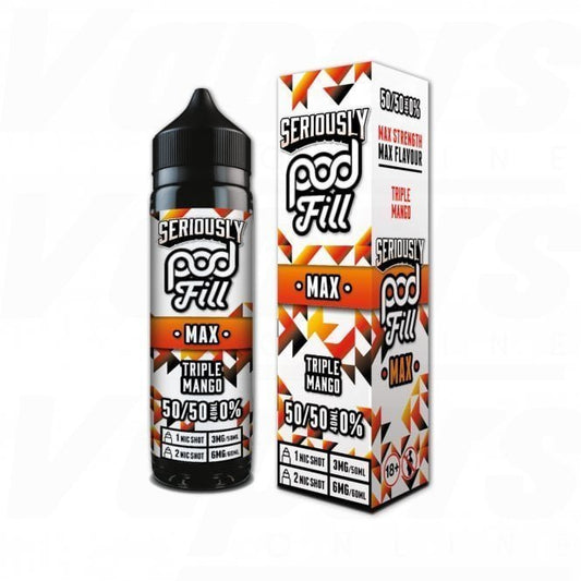 Seriously Pod Fill Max 50ml E - Liquid - Wolfvapes.co.uk - Triple Mango