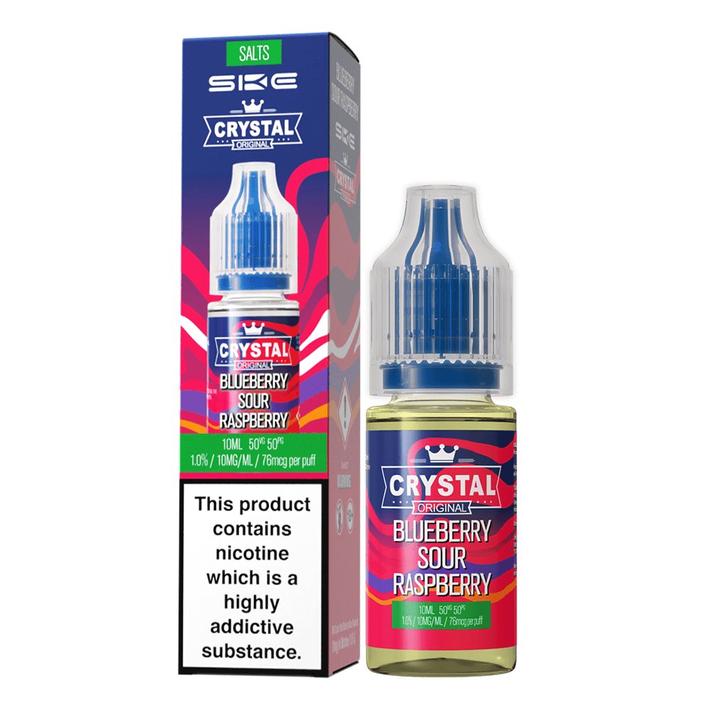 Ske Crystal Original Salts 10ml Nic Salts - Box of 10 - Wolfvapes.co.uk-Blueberry Sour Raspberry