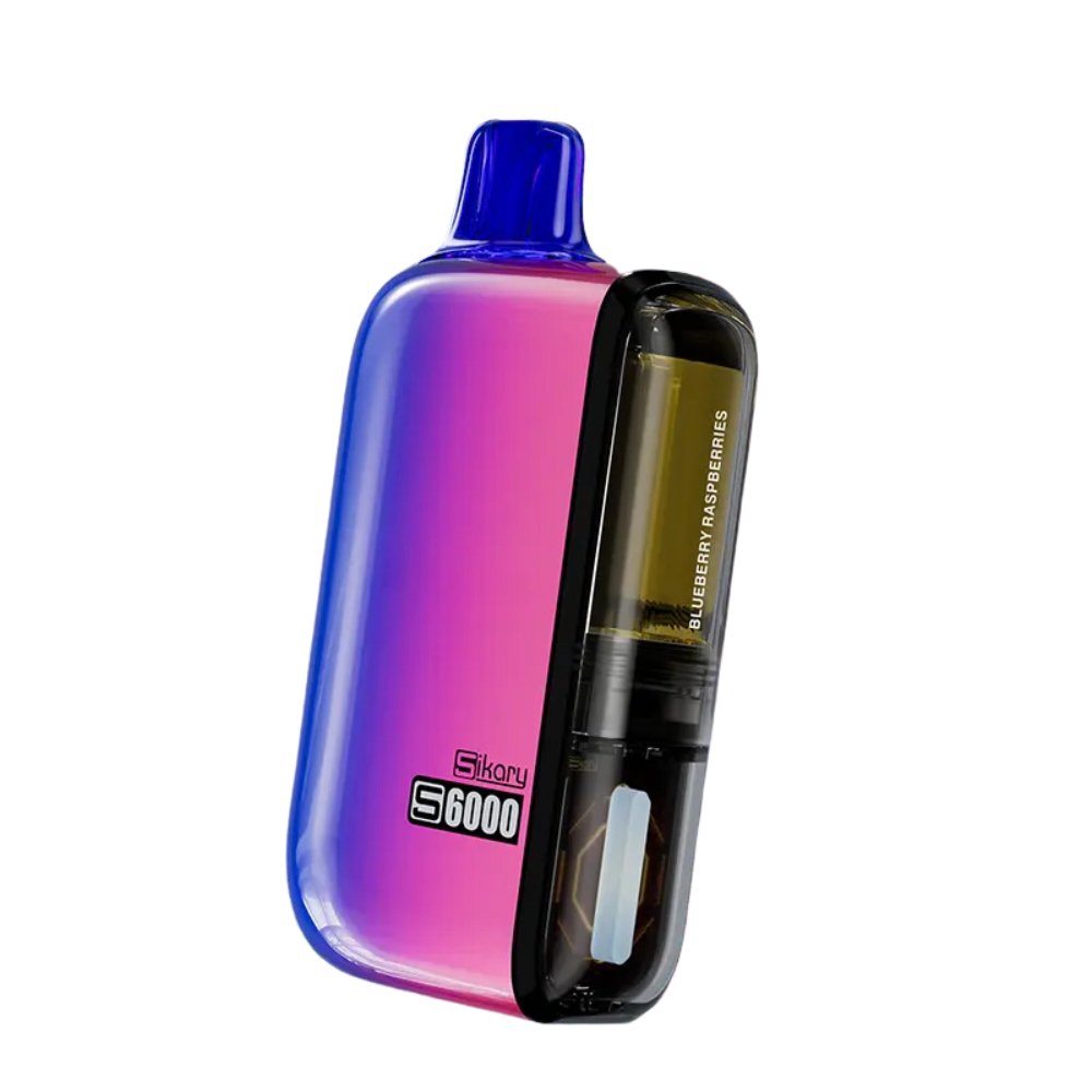 Ske Sikary S6000 Puffs Disposable Vape Pod Kit Box of 5 - Wolfvapes.co.uk-Blueberry Raspberries