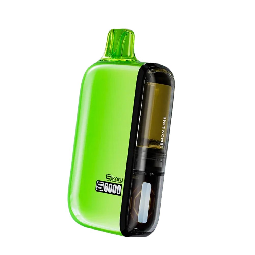 Ske Sikary S6000 Puffs Disposable Vape Pod Kit Box of 5 - Wolfvapes.co.uk-Lemon Lime