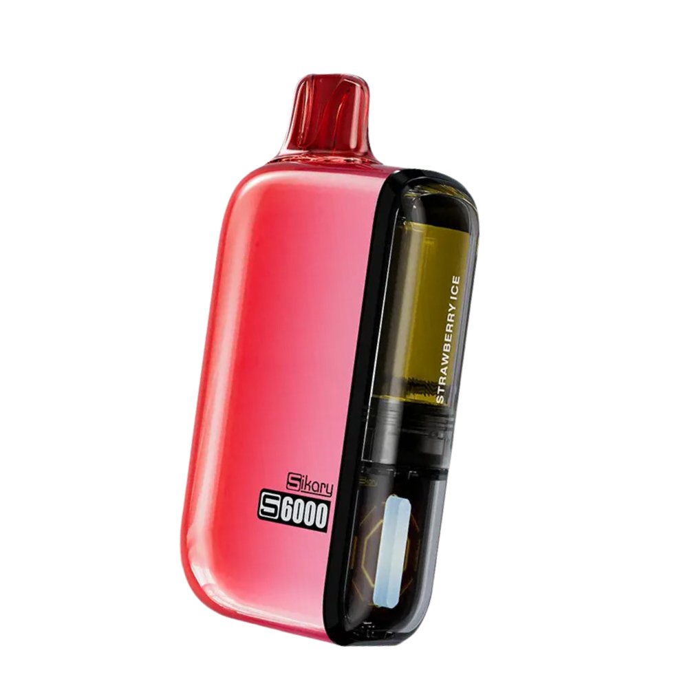 Ske Sikary S6000 Puffs Disposable Vape Pod Kit - Wolfvapes.co.uk - Strawberry Ice