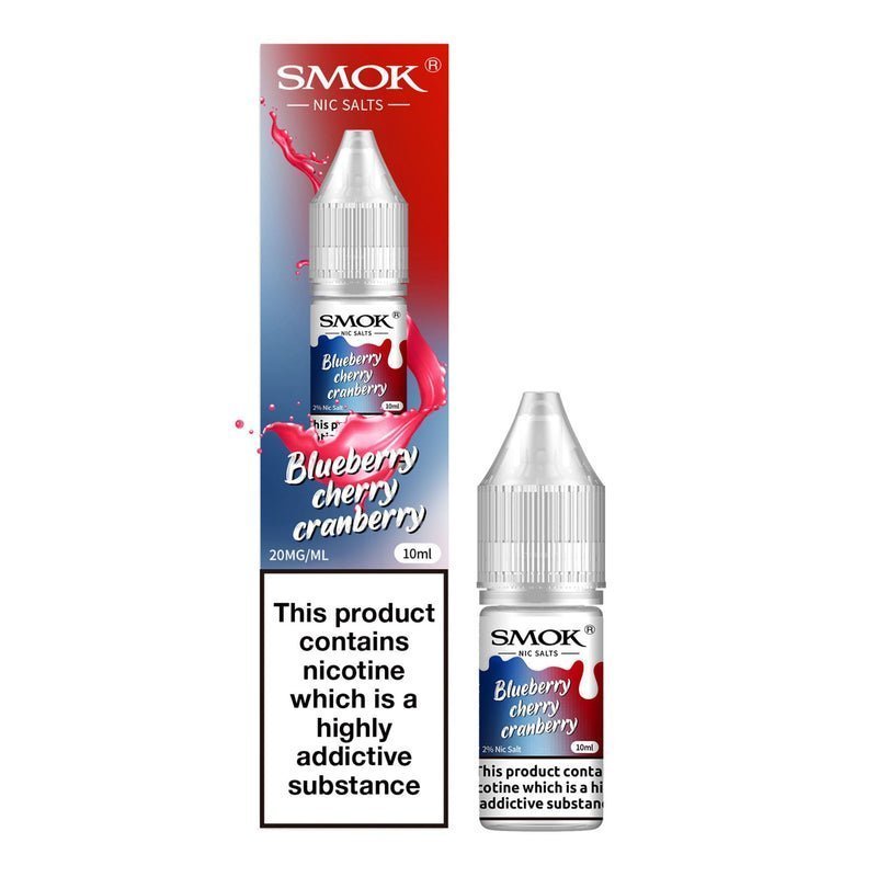 Smok Nic Salts 10ml E-liquids - Box of 10 - Wolfvapes.co.uk-Blueberry Cherry Cranberry