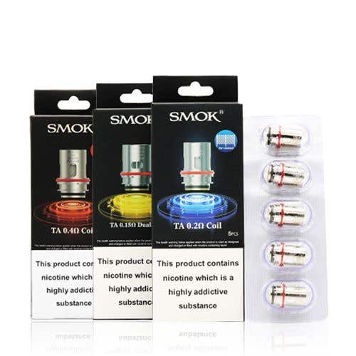 Smok TA Replacement Coils - Pack of 5 - Wolfvapes.co.uk - 0.2ohm Single 2 - in - 1 Mesh