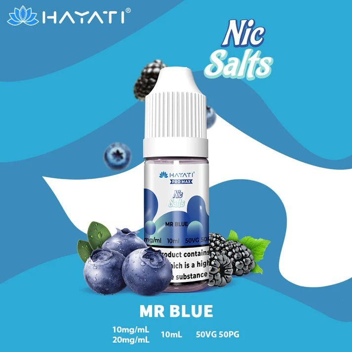 The Crystal Pro Max Hayati Vape Nic Salts 10ml - Wolfvapes.co.uk - Mr Blue