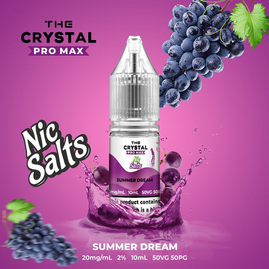 The Crystal Pro Max Hayati Vape Nic Salts 10ml - Wolfvapes.co.uk - Summer Dream