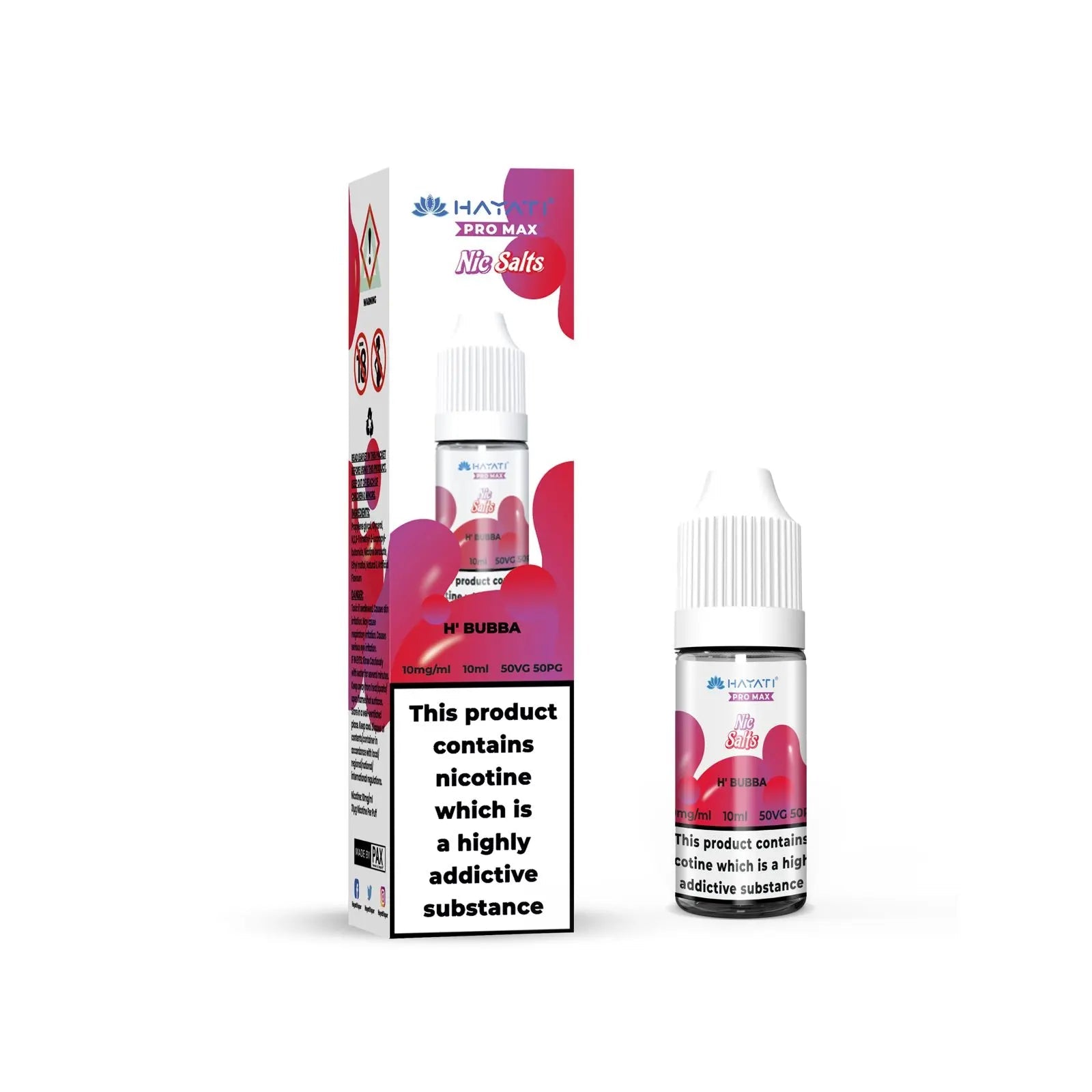 The Crystal Pro Max Vape Nic Salts 10ml - Box of 10 - Wolfvapes.co.uk-H' Bubba