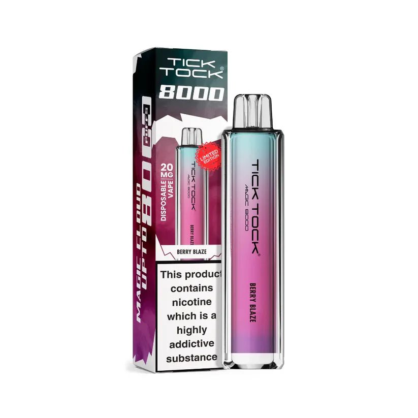 Tick Tock Magic 8000 Disposable Vape - Wolfvapes.co.uk - Berry Blaze