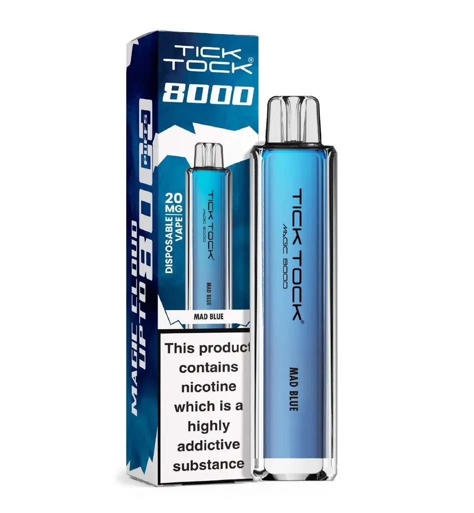 Tick Tock Magic 8000 Disposable Vape - Wolfvapes.co.uk - Mad Blue