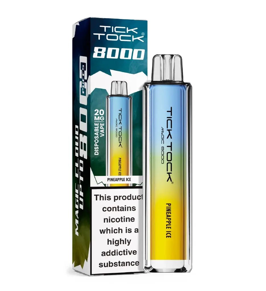 Tick Tock Magic 8000 Disposable Vape - Wolfvapes.co.uk - Pineapple Ice