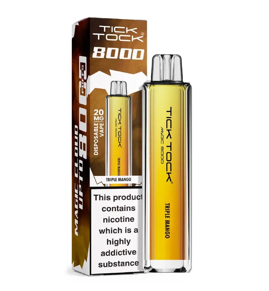 Tick Tock Magic 8000 Disposable Vape - Wolfvapes.co.uk - Triple Mango