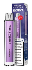 Tick Tock Mini 2000 Disposable Vape - Box of 10 - Wolfvapes.co.uk - Fizzy Grape