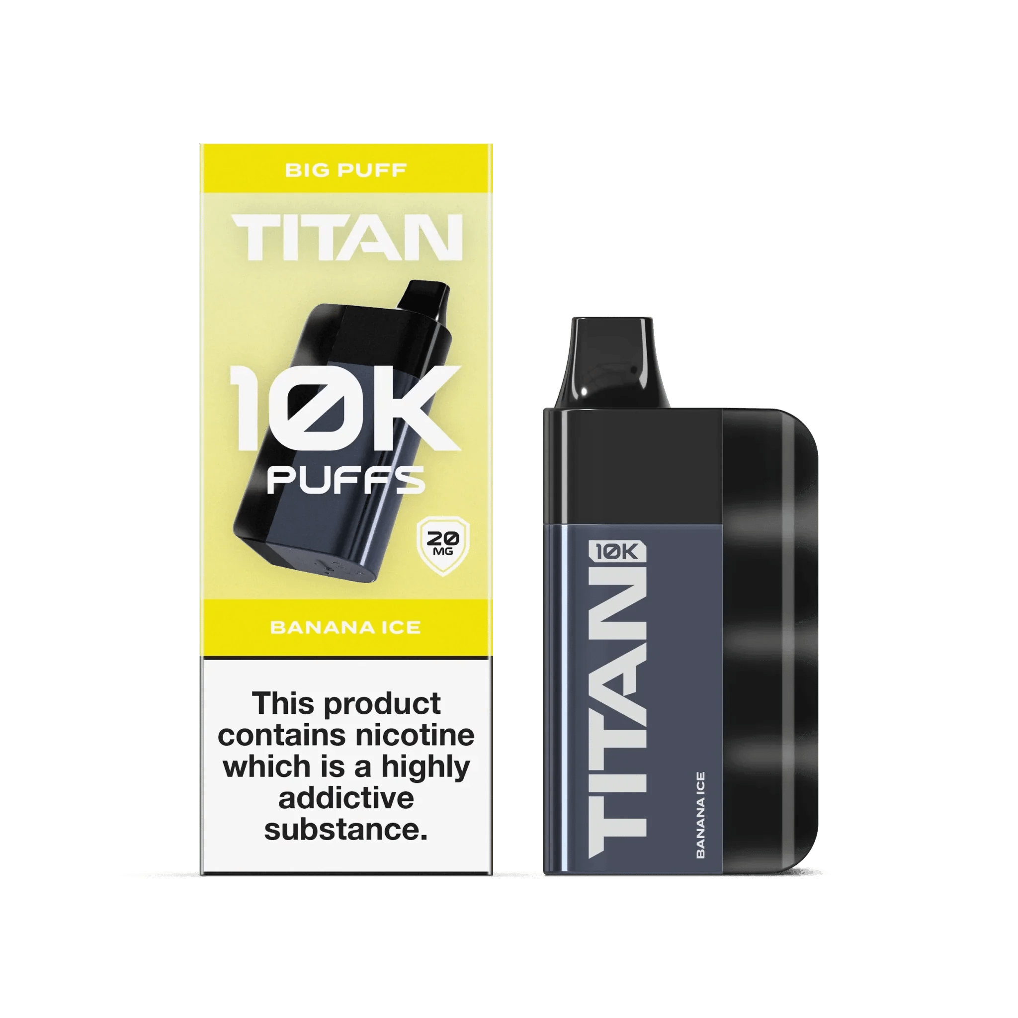 Titan 10K Puffs Disposable Vape Pod Kit Box of 5 - Wolfvapes.co.uk-Banana Ice