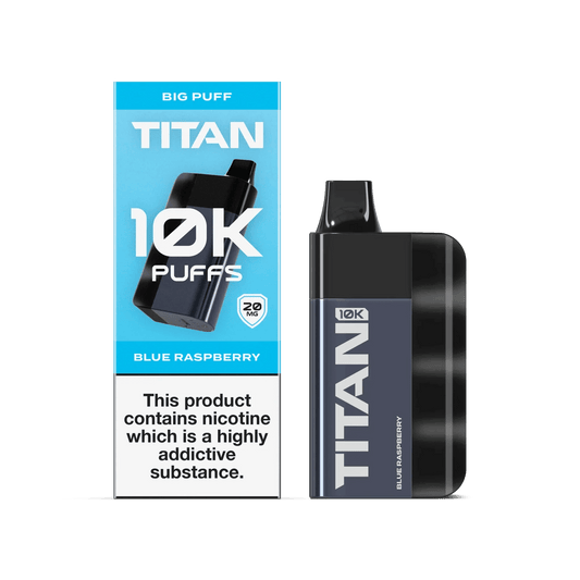 Titan 10K Puffs Disposable Vape Pod Kit Box of 5 - Wolfvapes.co.uk-Blue Raspberry