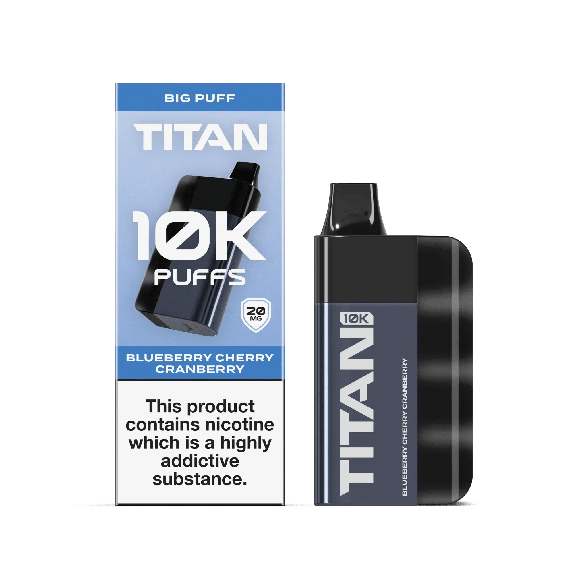 Titan 10K Puffs Disposable Vape Pod Kit Box of 5 - Wolfvapes.co.uk-Blueberry Cherry