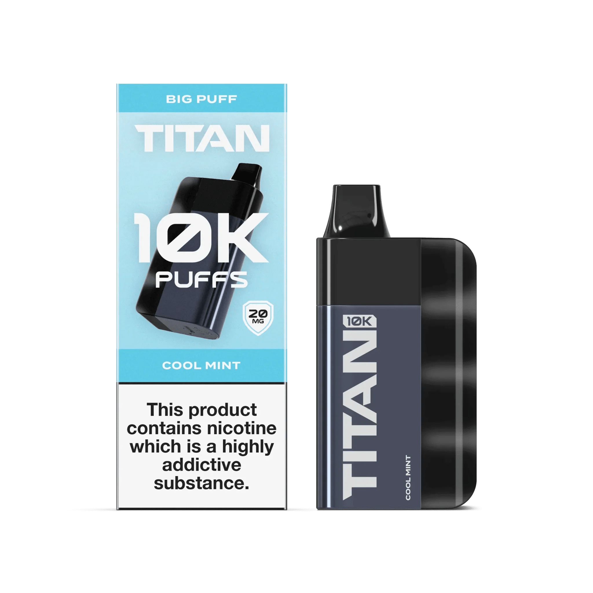 Titan 10K Puffs Disposable Vape Pod Kit Box of 5 - Wolfvapes.co.uk-Cool Mint