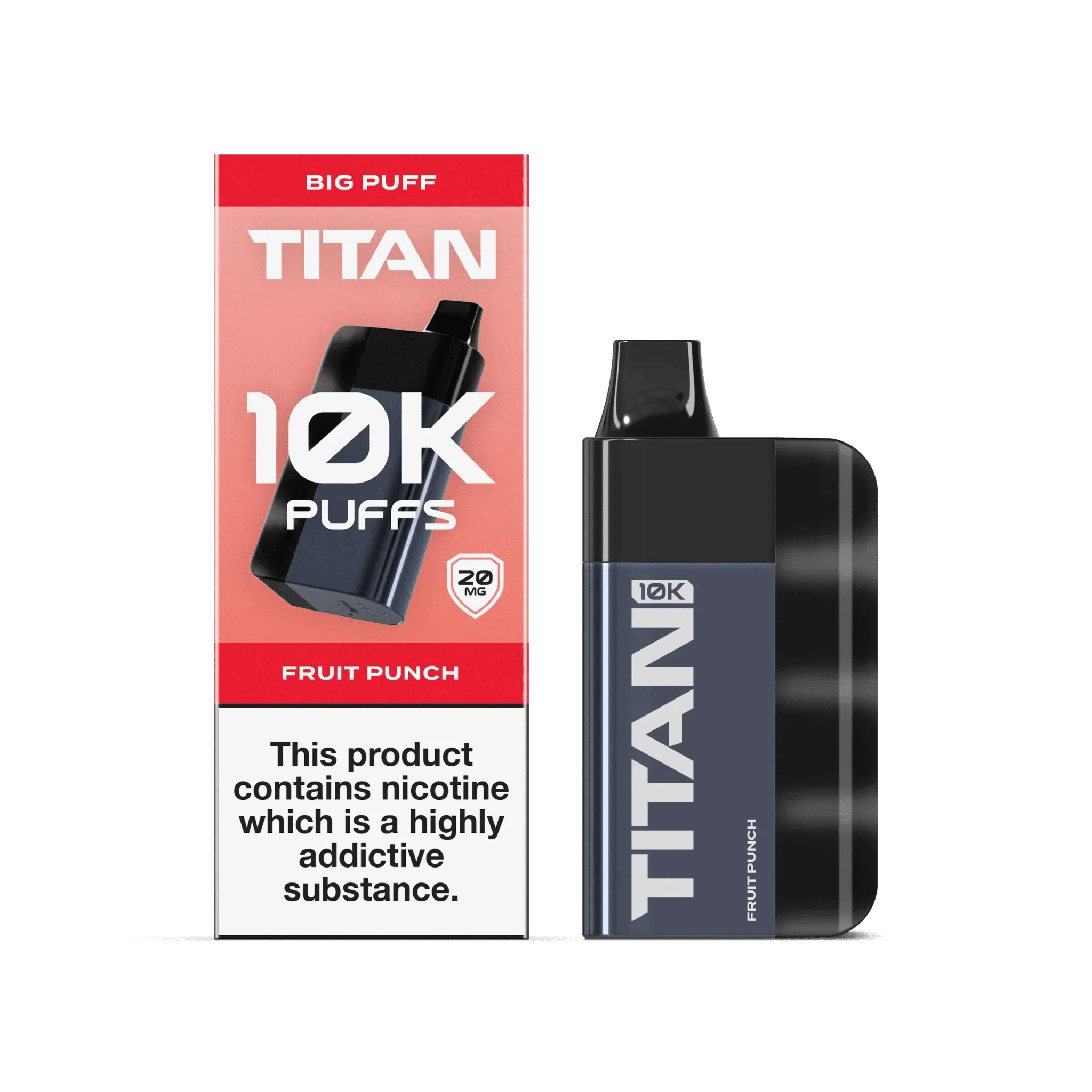 Titan 10K Puffs Disposable Vape Pod Kit Box of 5 - Wolfvapes.co.uk-Fruit Punch