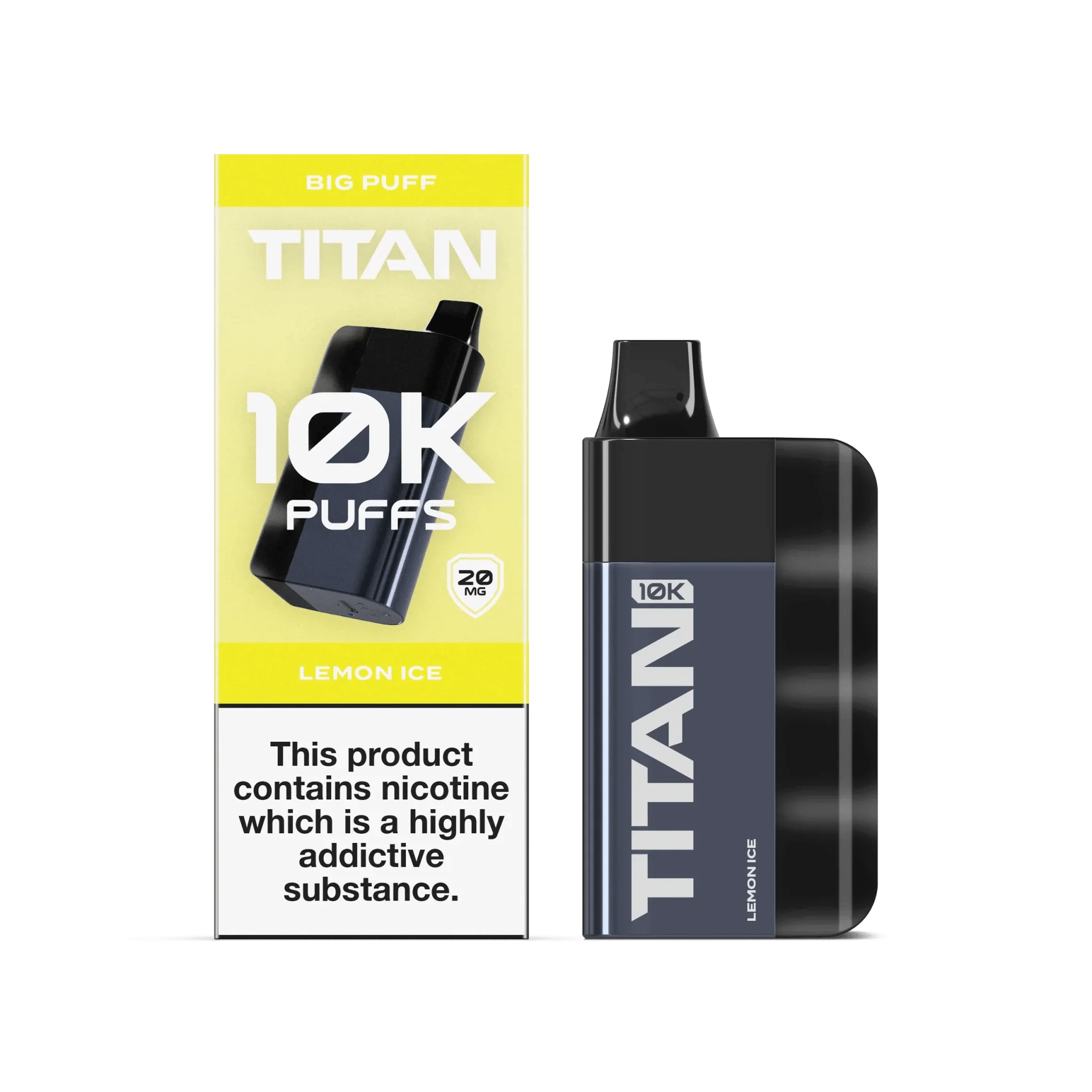 Titan 10K Puffs Disposable Vape Pod Kit Box of 5 - Wolfvapes.co.uk-Lemon Ice